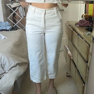 J Crew white ankle jeans